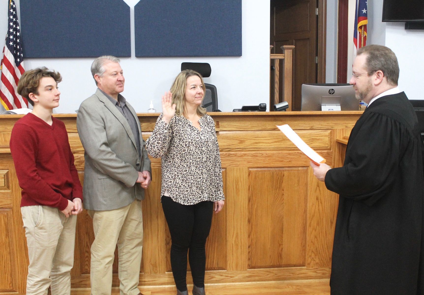 Amy Black sworn into school board position